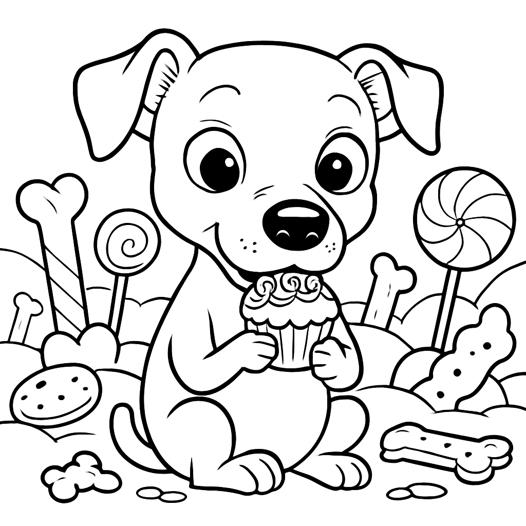 Dog treats caricature