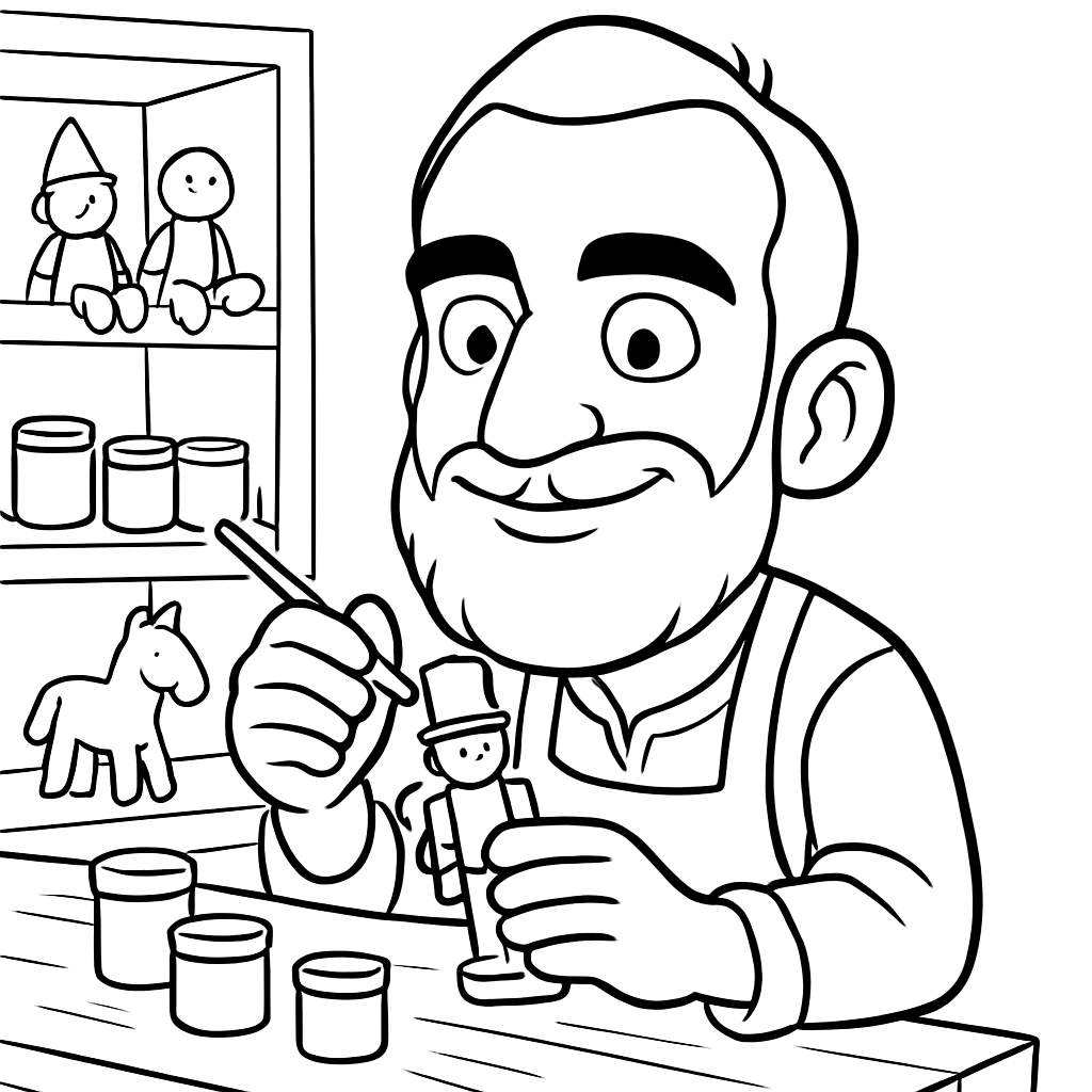 Toymaker caricature