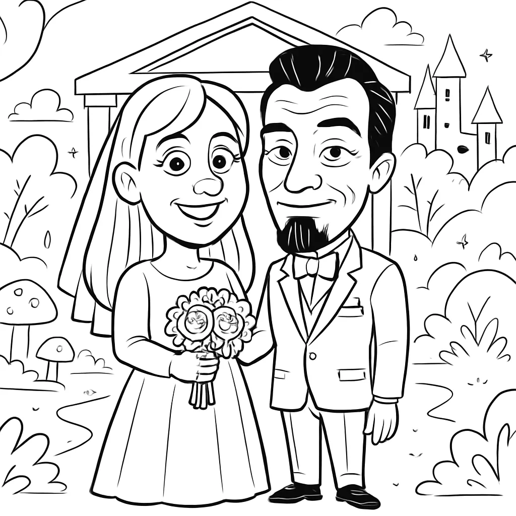 Wedding caricature